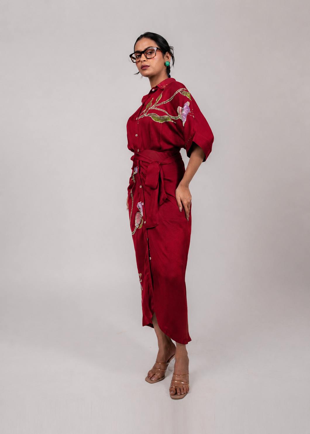 Drooping Bell Sarong Dress