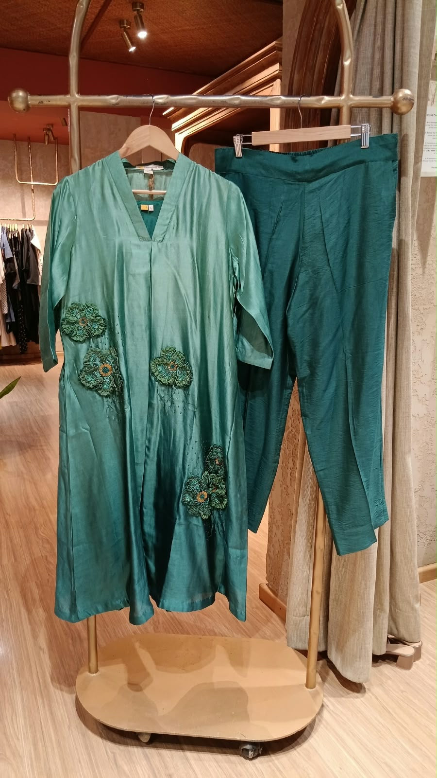 Blue Lagoon Pleat Kurta Set