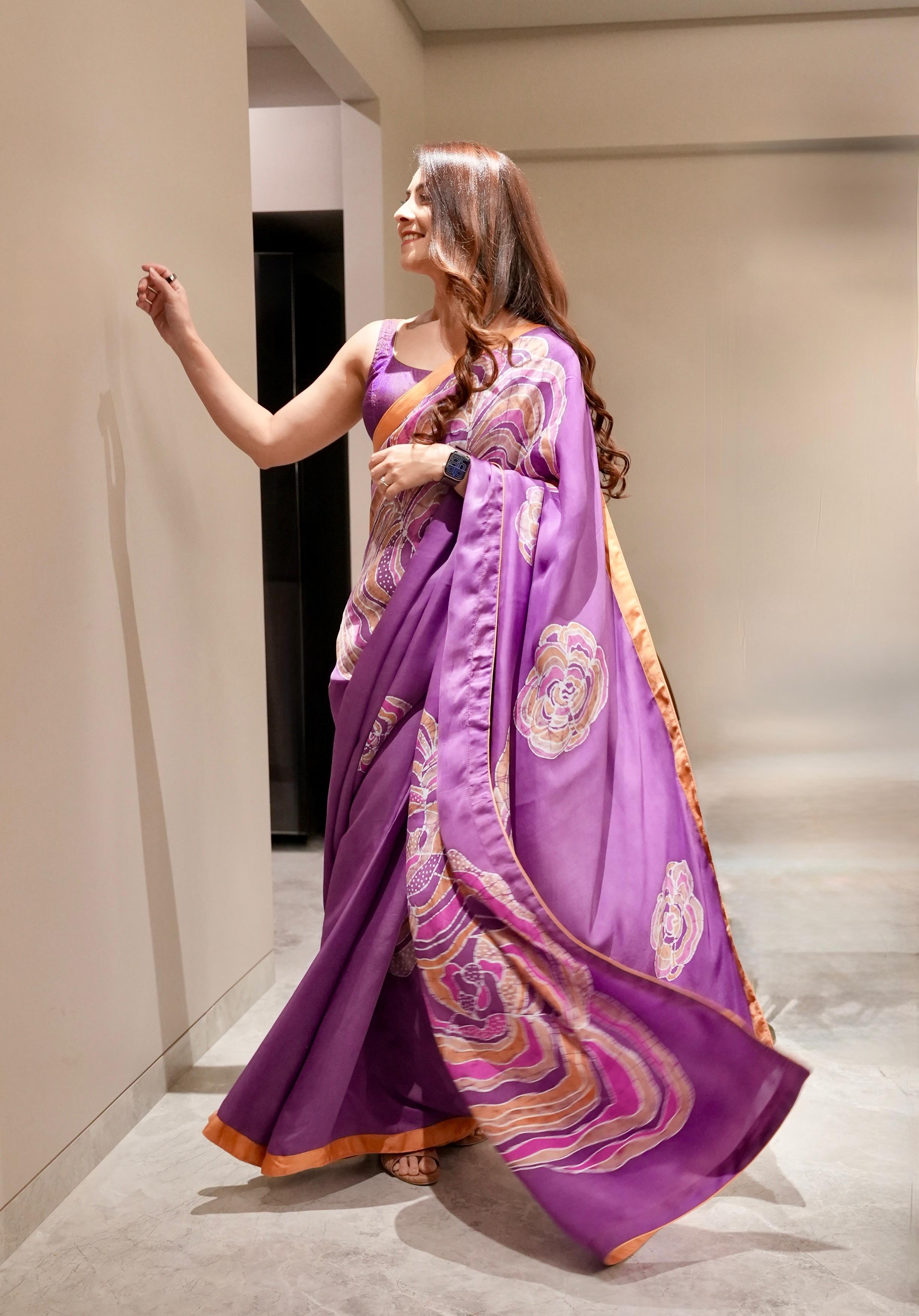 Aster Bloom Saree