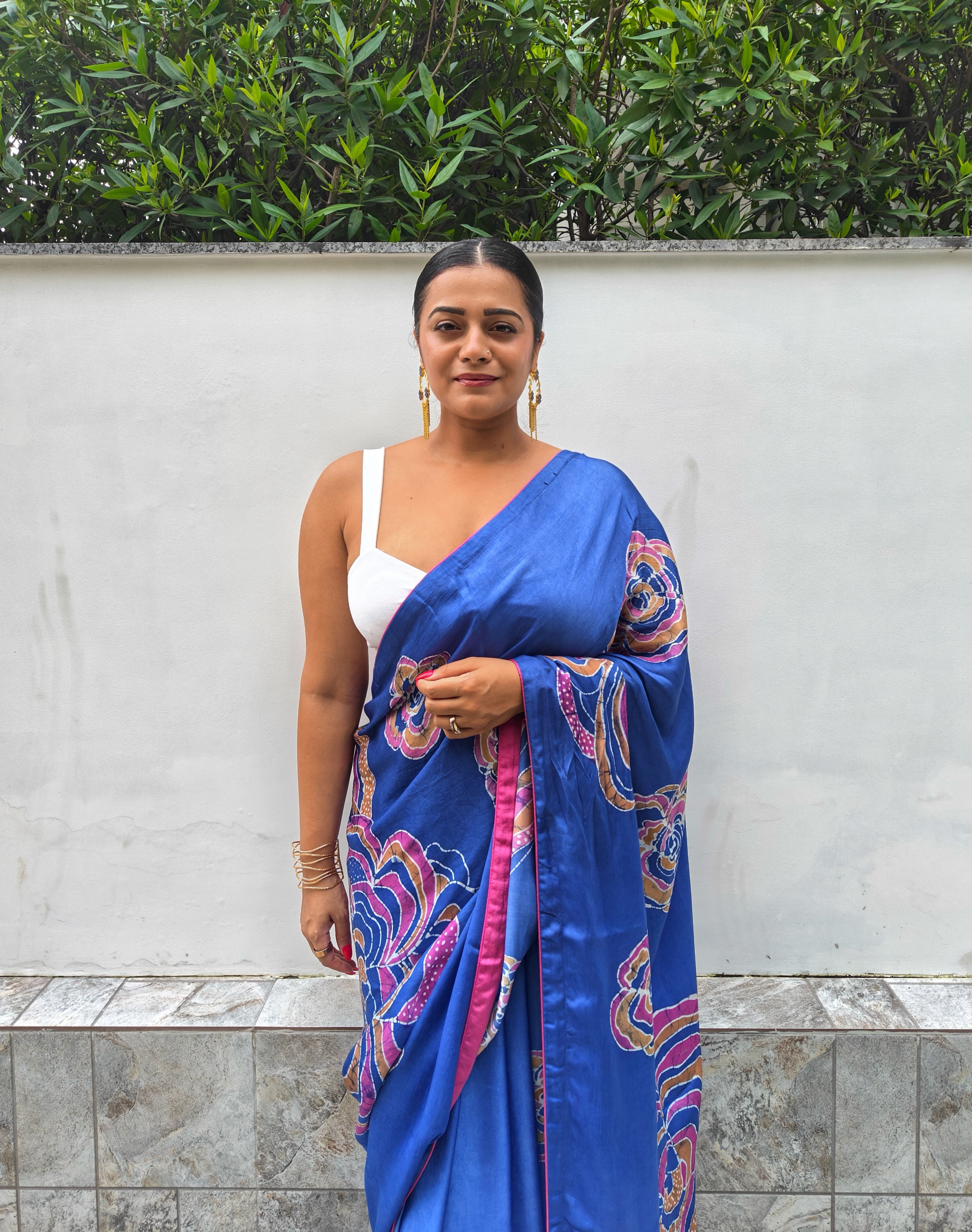 Mystic Ink Batik Cocktail Saree