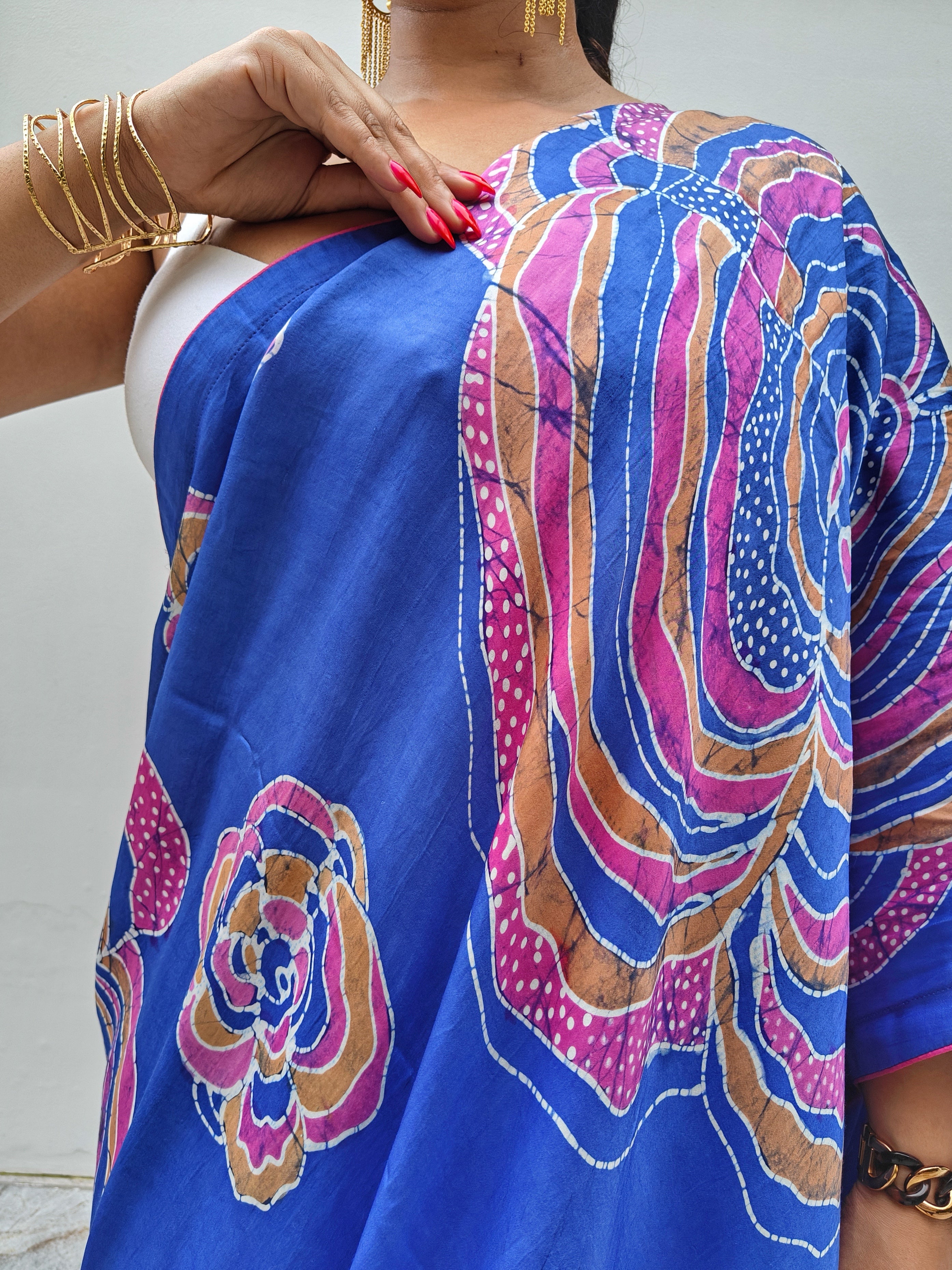 Mystic Ink Batik Cocktail Saree