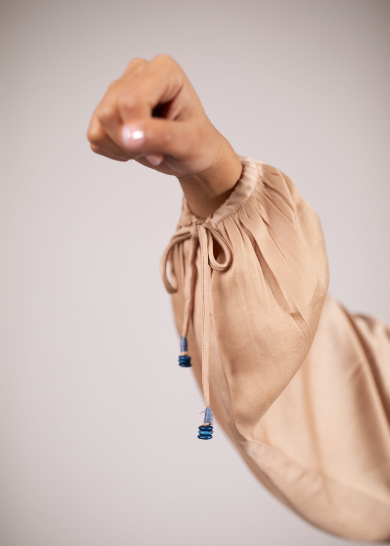 Iris Blues Tie-up Shirt