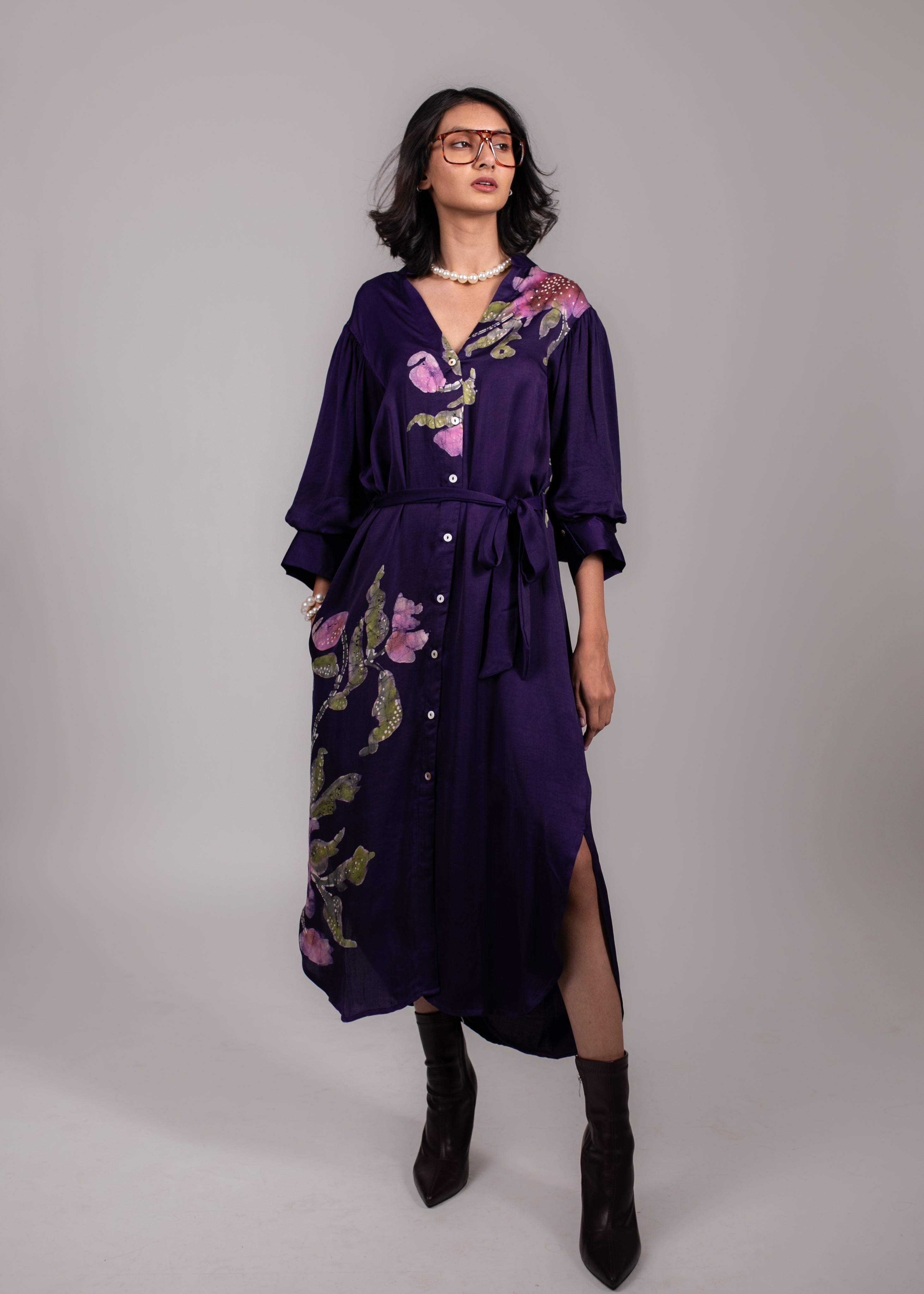 Velvet Haze Shirt Dress