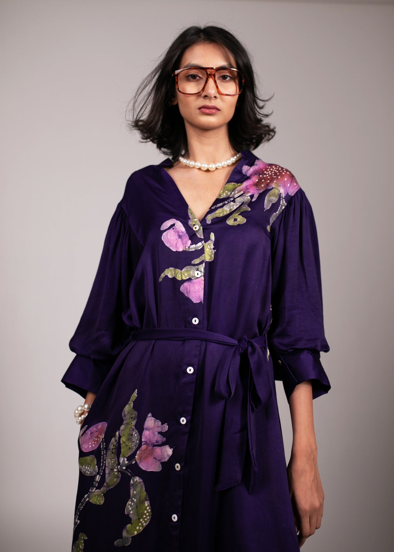 Velvet Haze Shirt Dress