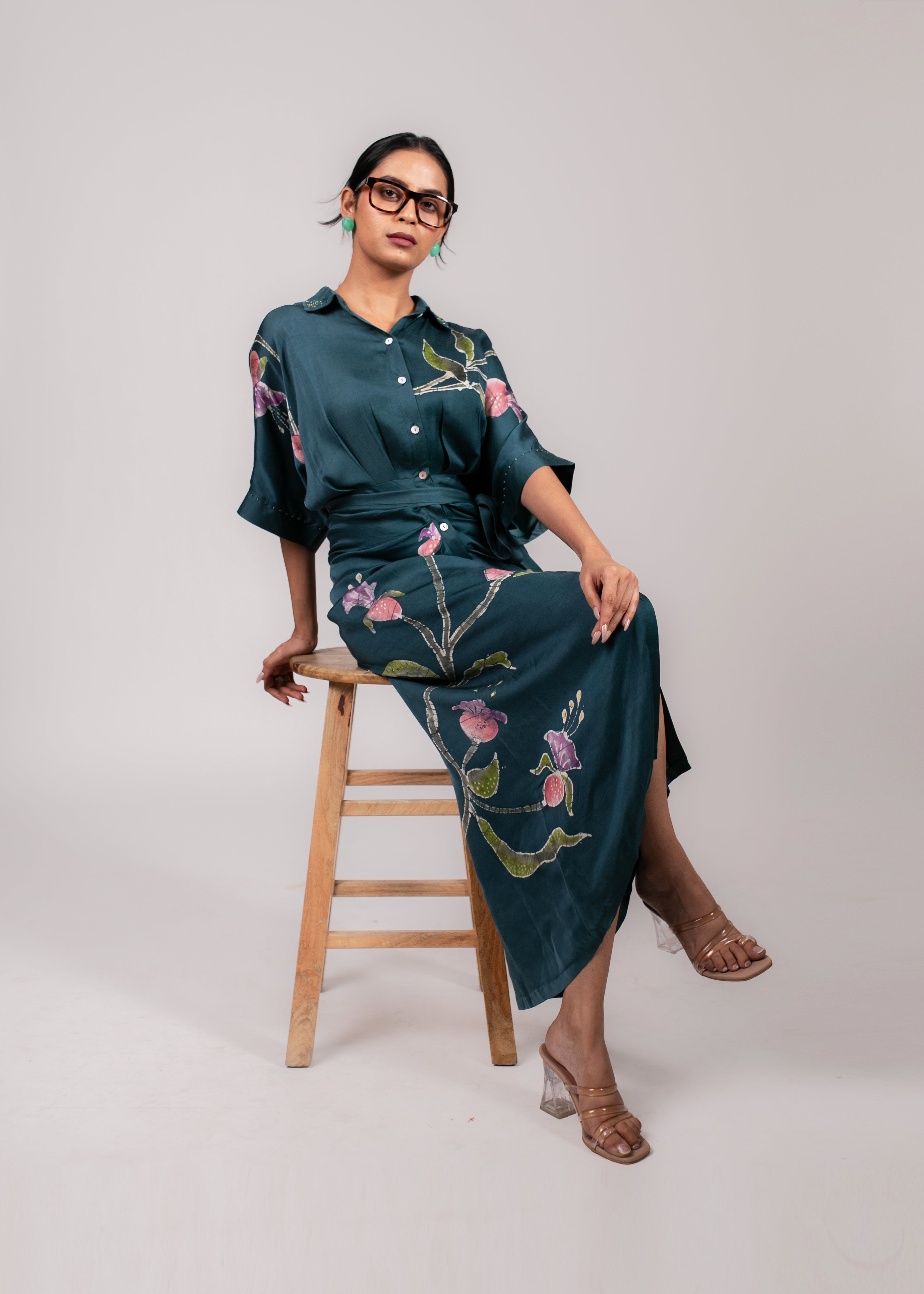 Drooping Bell Sarong Dress