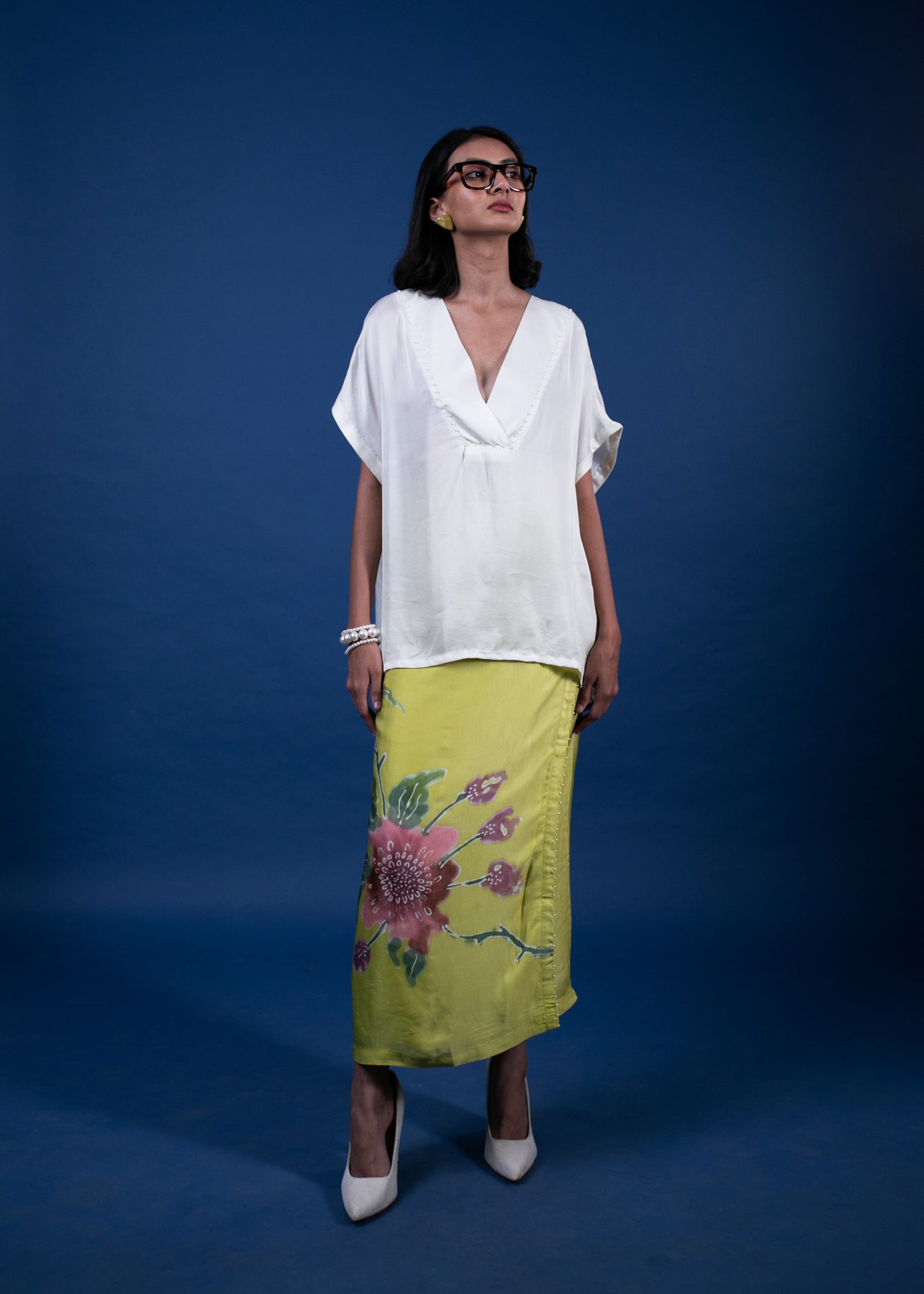 Citrine Vine Wrap Skirt Set