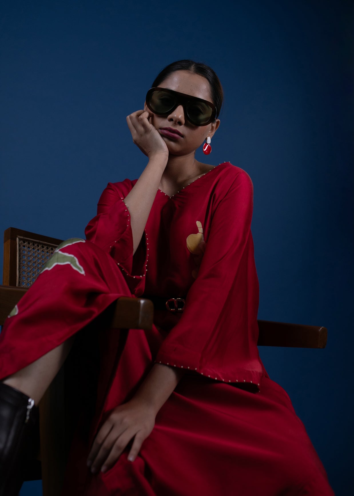 Crimson Dusk Kaftan