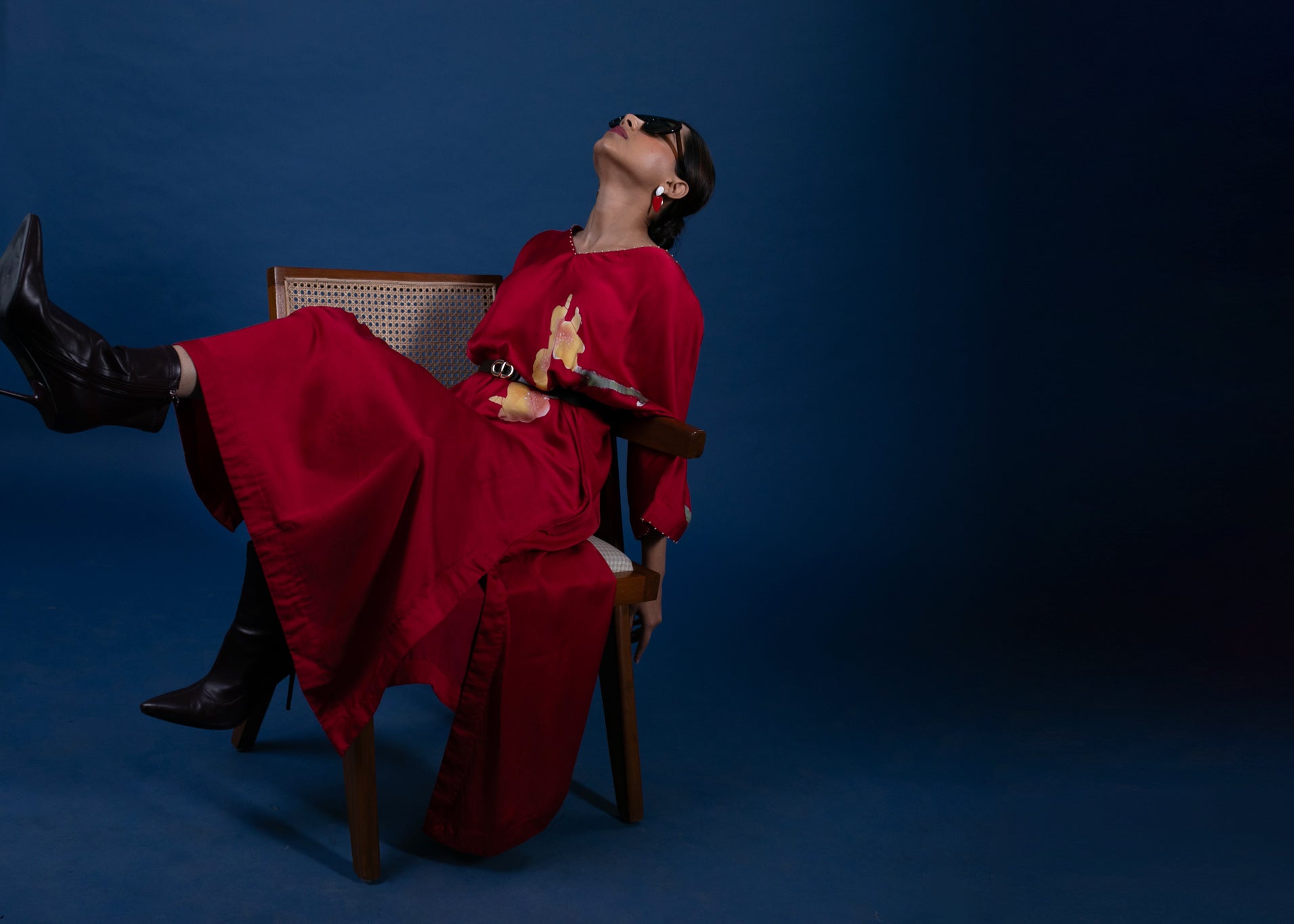 Crimson Dusk Kaftan