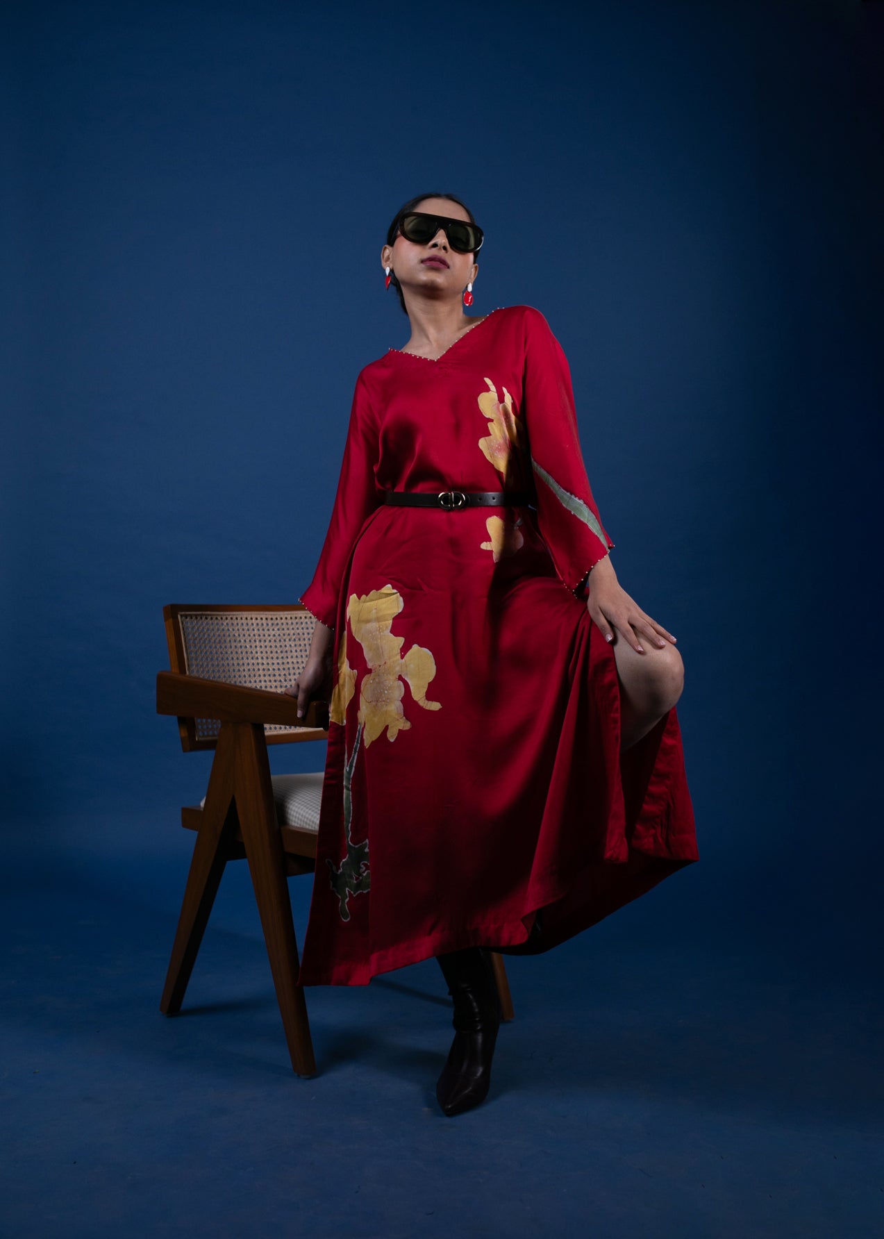 Crimson Dusk Kaftan