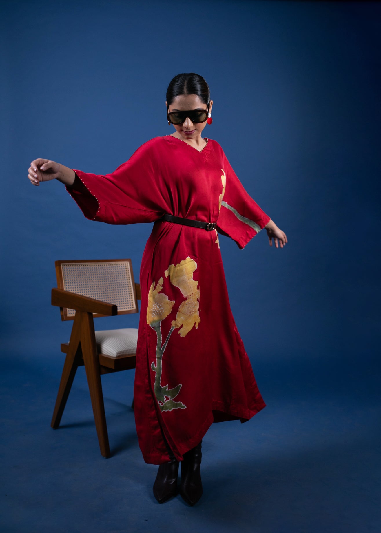 Crimson Dusk Kaftan