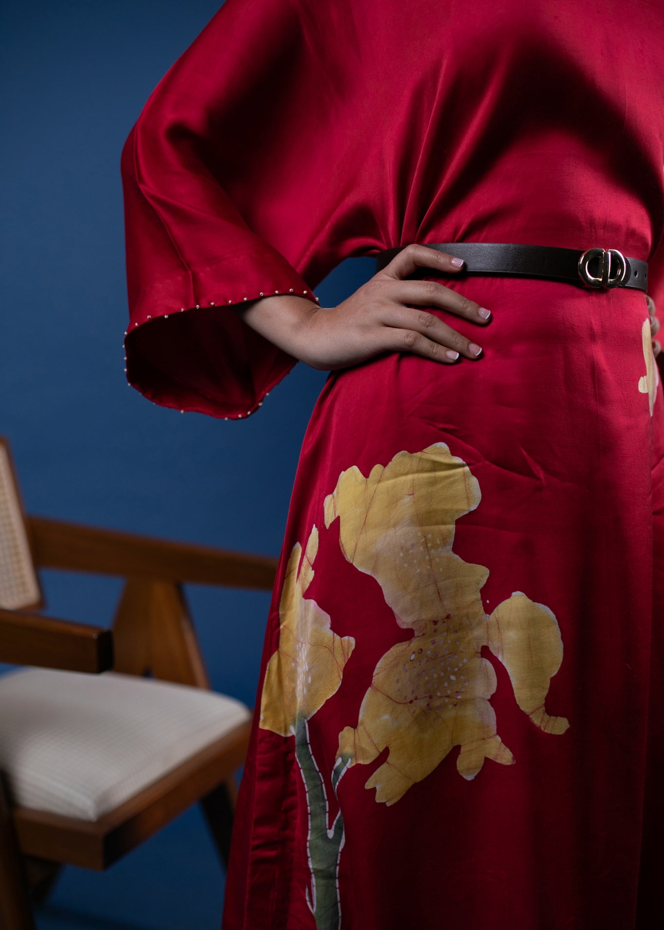 Crimson Dusk Kaftan