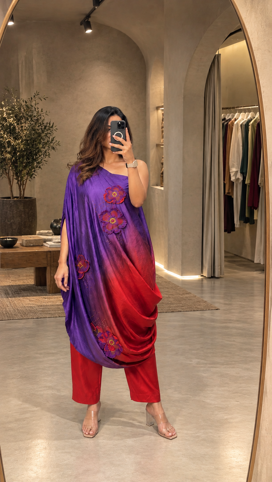 Nightfall One Shoulder Kurta Set